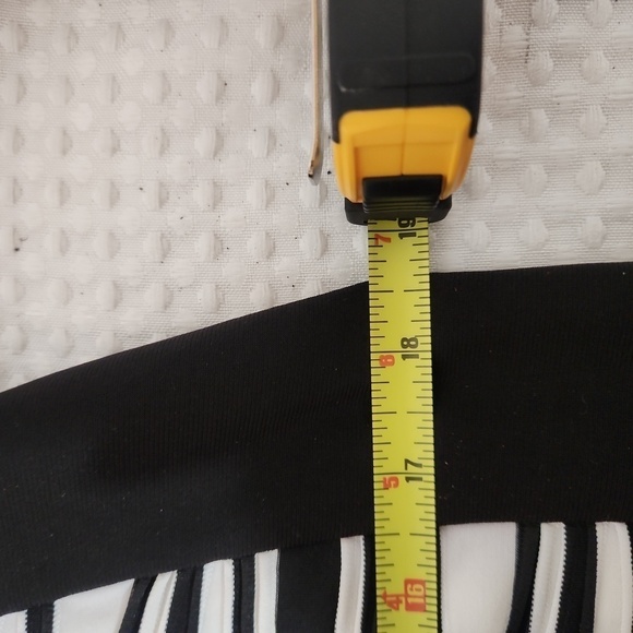 BALI Textured Striped Wave Colorblock Asymmetrical Shoulder Dress Size L - Picture 14 of 14